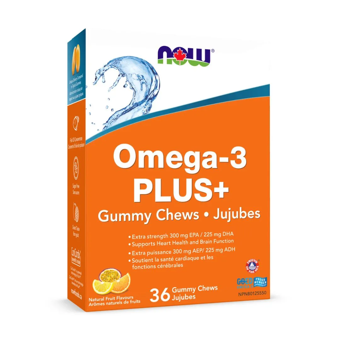 Now Omega-3 Plus Gummy Chews (36 Gummies)