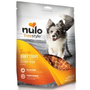 Nulo Freestyle Jerky Strips Chicken with Apples Dog Treat 5 oz.