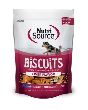 NutriSource Biscuits - Liver Flavored Dog Treats 14oz