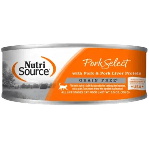 NutriSource Pork Select Healthy Grain Free Wet Cat Food 5.5oz