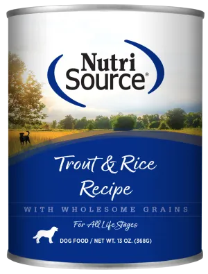 Nutrisource Trout & Rice Recipe Healthy 13oz Wet Dog Food