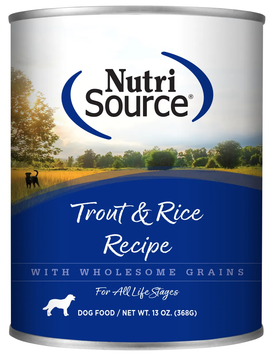 Nutrisource Trout & Rice Recipe Healthy 13oz Wet Dog Food