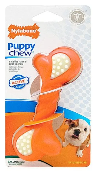 Nylabone Double Action Bone Puppy Dog Teething Chew Toy