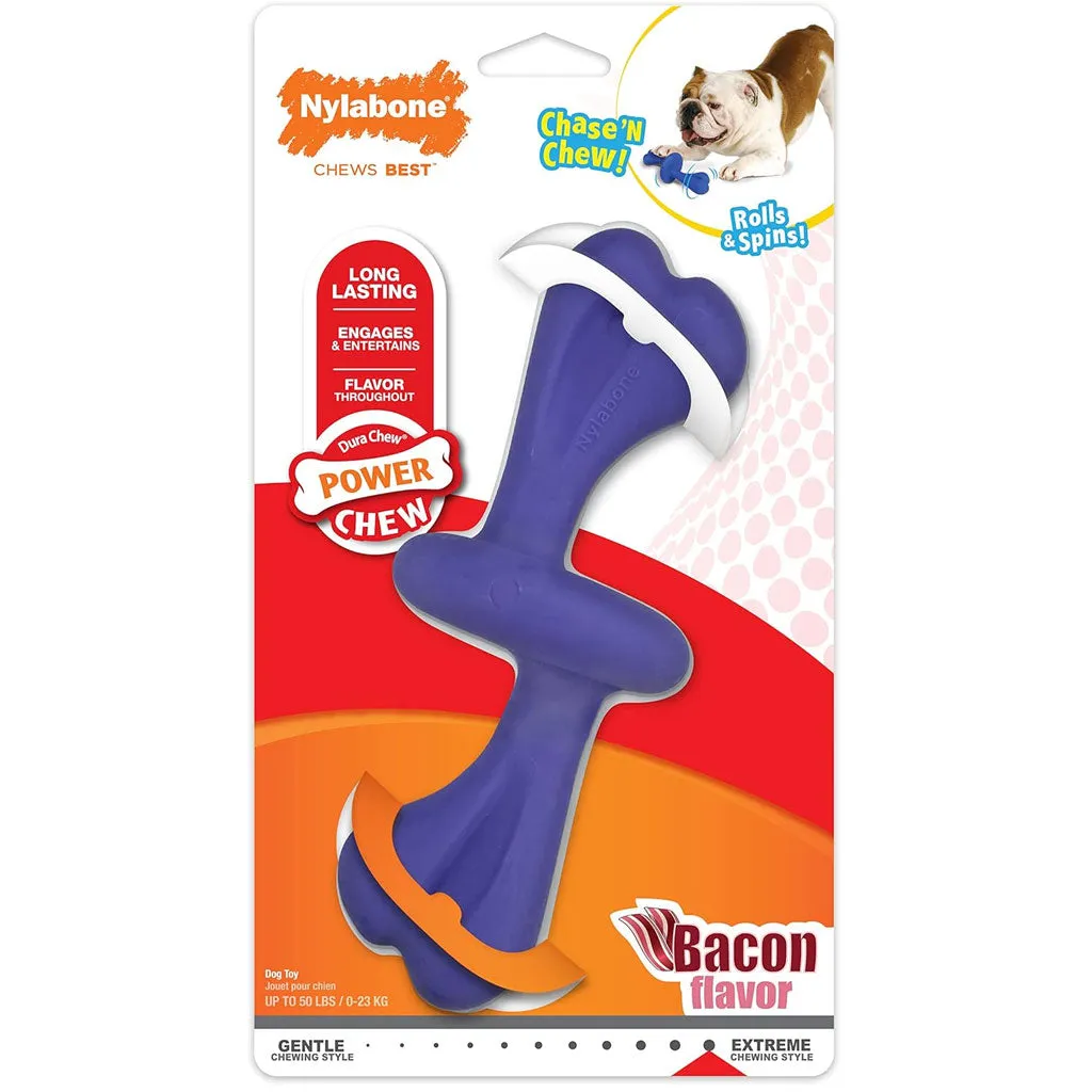 Nylabone Power Chew Rolling Dog Toy, Blue, Large/Giant