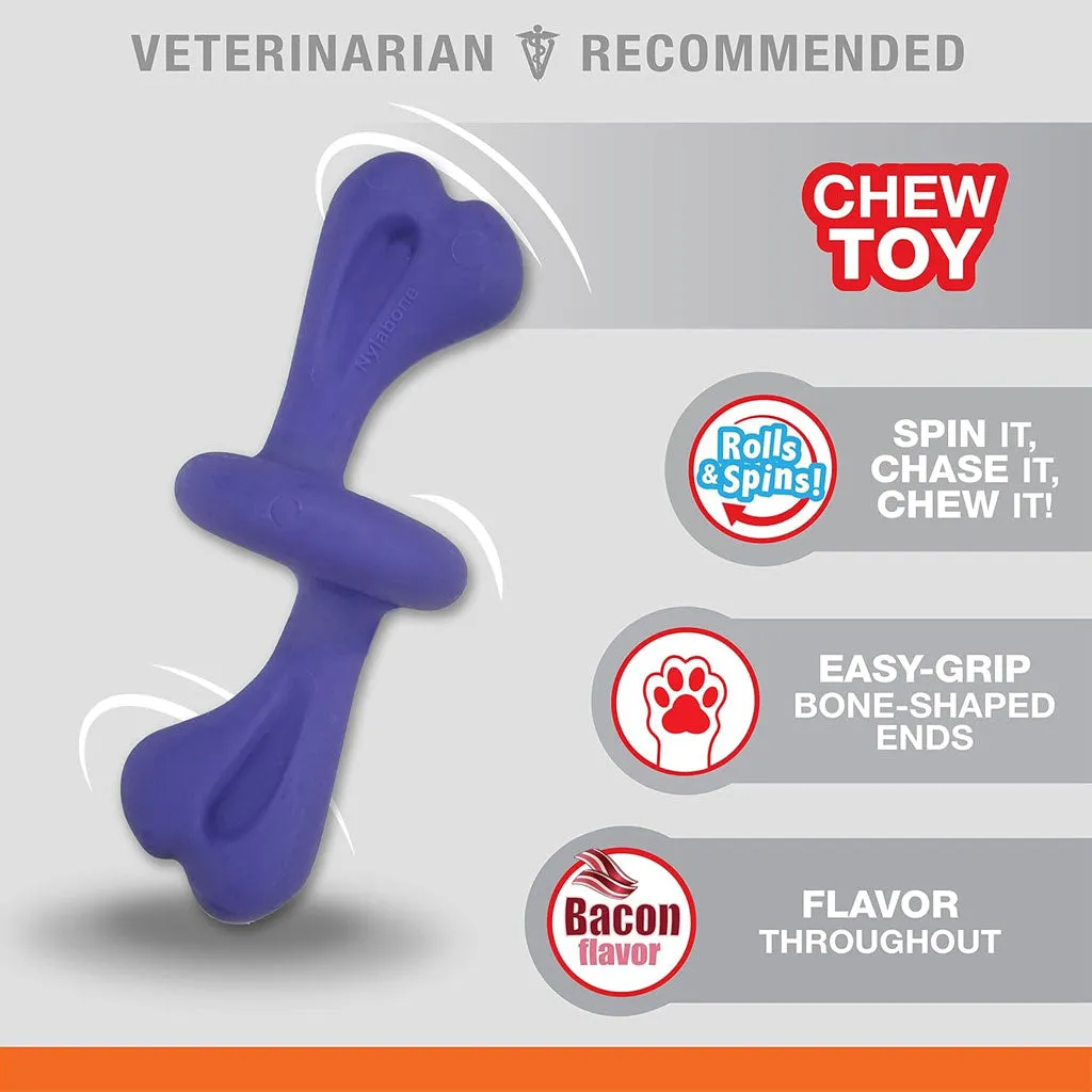 Nylabone Power Chew Rolling Dog Toy, Blue, Large/Giant