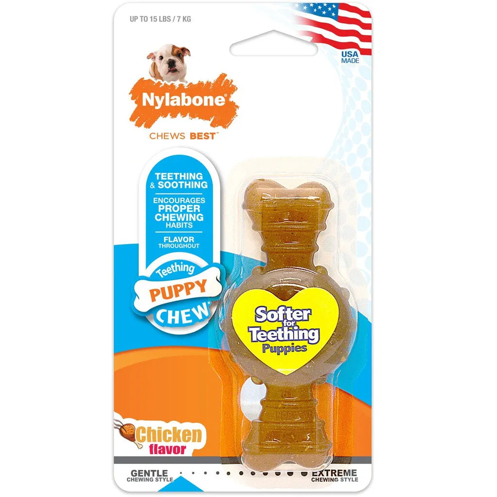 Nylabone Puppy Chew Ring Chicken Flavored Puppy Chew Toy