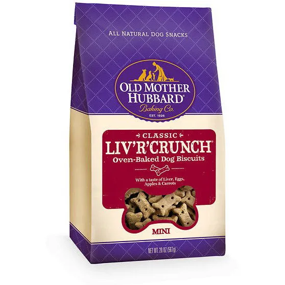 Old Mother Hubbard Crunchy Classic Natural LivRCrunch Mini Biscuits Dog Treats