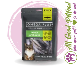 Omega Plus Whole Anchovies Cat & Dog Treats - 80g