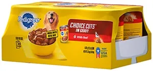 PEDIGREE® CHOICE CUTS™ IN GRAVY Adult Canned Soft Wet Dog Food, with Beef