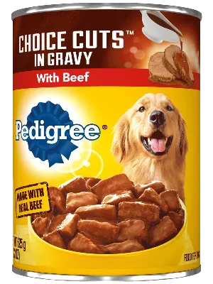 PEDIGREE® CHOICE CUTS™ IN GRAVY Adult Canned Soft Wet Dog Food, with Beef