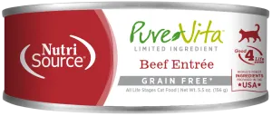 Pure Vita Beef Entrée Limited Ingredient Wet Cat Food - 5oz