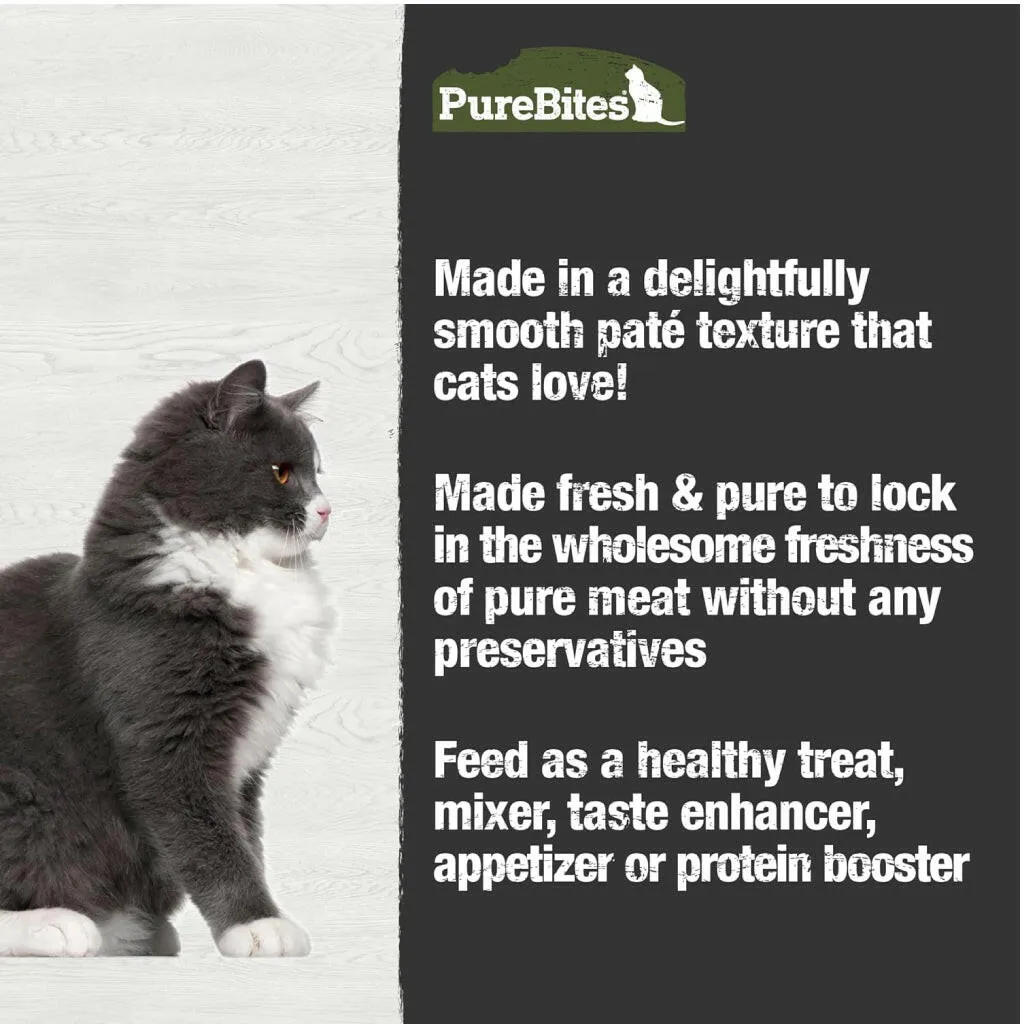 PureBites 100% Pure Chicken & Beef Pate Cat Food Topper (2.5 oz, case of 12 )