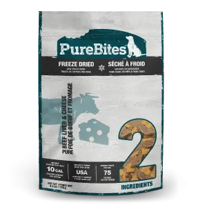 PureBites Freeze Dried Beef & Cheese Dog Treats, 120g