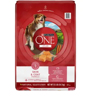 Purina One  Plus Dry Dog Food Skin and Coat Formula 31.1 lb Bag