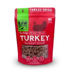 Raw Dynamic Freeze Dried Turkey Formula for Dogs