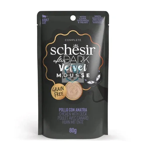 Schesir Cat Pouch After Dark Chicken with Duck Velvet Mousse 80g