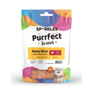 Sparkles Cat Purrfectlicious Meaty Bites Soft Chicken Strips 50g