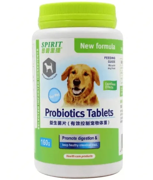 Spirit Probiotics Tablets Dog Digestive Vitamins 160g