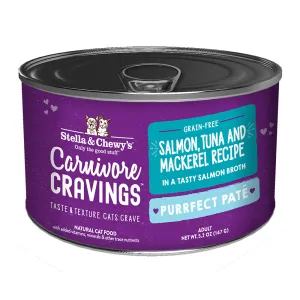 Stella & Chewy's Cat Carnivore Cravings Purrfect Pate Salmon, Tuna & Mackerel 5.2oz