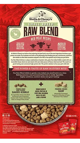 Stella & Chewy's Raw Blend Small Breed Kibble: Red Meat Recipe