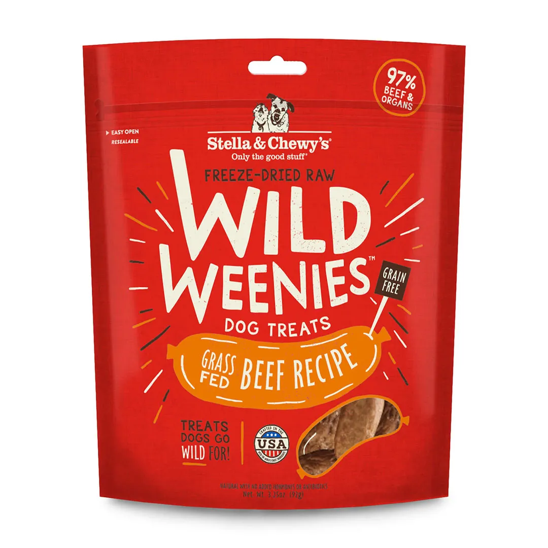 Stella and Chewy's Freeze Dried Raw Wild Weenies - Grass Fed Beef