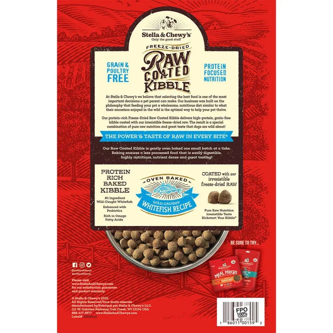 Stella and Chewy's Wild-Caught Whitefish Raw Coated Grain-Free Kibble Dry Dog Food