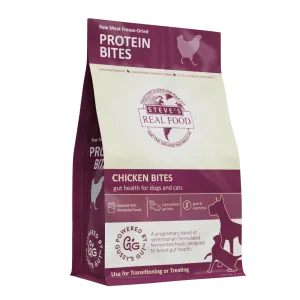 Steve's  Chicken Protein Bites – Freeze-Dried Gut Health Treats for Dogs and Cats (4 oz)