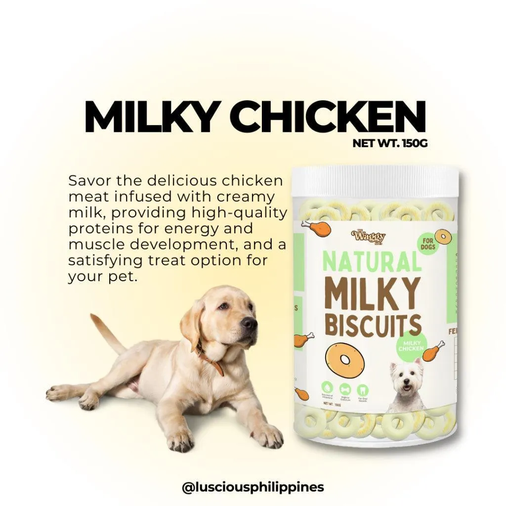 The Waggy Bites - Natural Milky Biscuits (Milky Chicken)