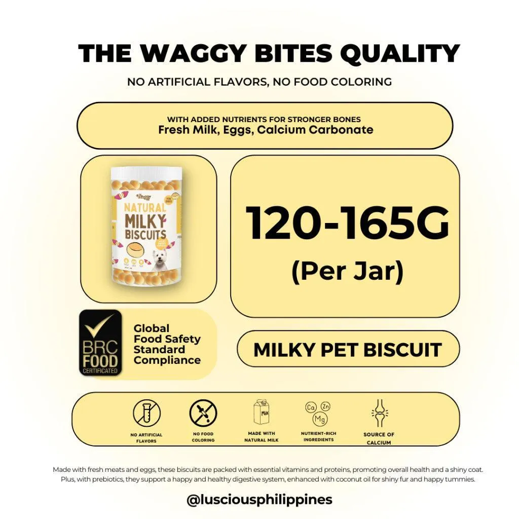 The Waggy Bites - Natural Milky Biscuits (Milky Chicken)