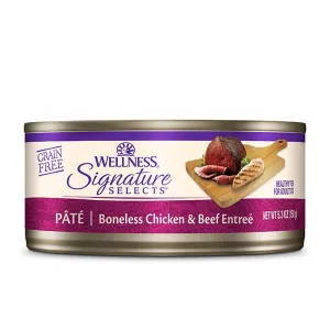 Wellness Cat Core Grain-Free Signature Selects Pate Boneless Chicken & Beef Entree 5.3oz